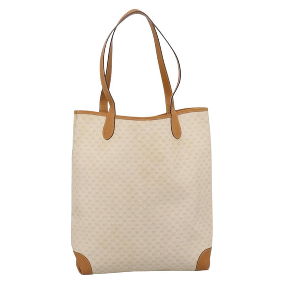 GUCCI Micro GG Supreme Web Sherry Line Bag PVC White 002 123 0131 Auth 197690