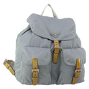 PRADA Backpack Nylon Gray Silver Auth 197693-1