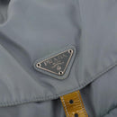 PRADA Backpack Nylon Gray Silver Auth 197693-20