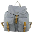 PRADA Backpack Nylon Gray Silver Auth 197693-13