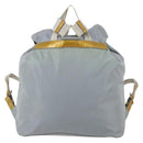 PRADA Backpack Nylon Gray Silver Auth 197693-2