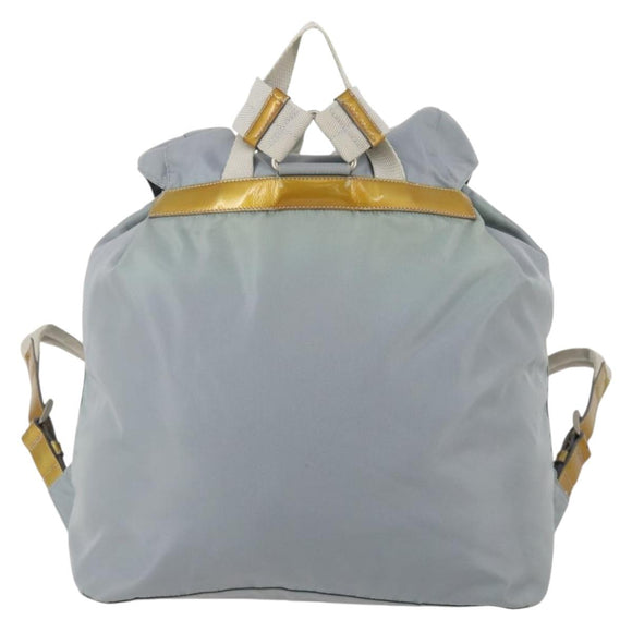 PRADA Backpack Nylon Gray Silver Auth 197693