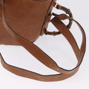 GUCCI Bamboo Backpack Leather Brown Gold 003 2058 0016 Auth 197694-10