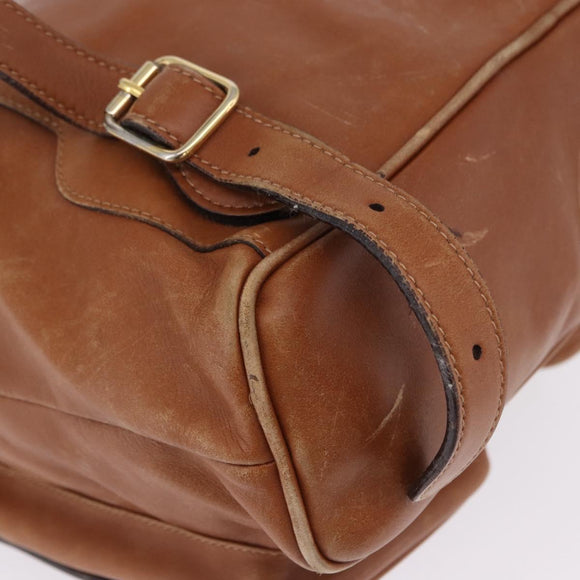 GUCCI Bamboo Backpack Leather Brown Gold 003 2058 0016 Auth 197694