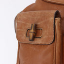 GUCCI Bamboo Backpack Leather Brown Gold 003 2058 0016 Auth 197694-18