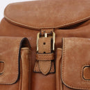 GUCCI Bamboo Backpack Leather Brown Gold 003 2058 0016 Auth 197694-19