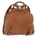 GUCCI Bamboo Backpack Leather Brown Gold 003 2058 0016 Auth 197694-3