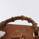 GUCCI Bamboo Backpack Leather Brown Gold 003 2058 0016 Auth 197694-9
