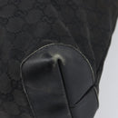 GUCCI GG Canvas Tote Bag Black Silver 28892 Auth 197695-10