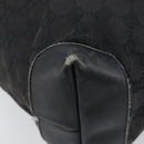 GUCCI GG Canvas Tote Bag Black Silver 28892 Auth 197695-11
