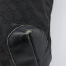 GUCCI GG Canvas Tote Bag Black Silver 28892 Auth 197695-12