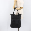 GUCCI GG Canvas Tote Bag Black Silver 28892 Auth 197695-24