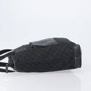 GUCCI GG Canvas Tote Bag Black Silver 28892 Auth 197695-5