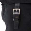 PRADA Shoulder Bag Nylon Black Silver Auth 197698A-14