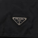 PRADA Shoulder Bag Nylon Black Silver Auth 197698A-16