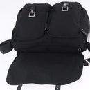 PRADA Shoulder Bag Nylon Black Silver Auth 197698A-17