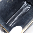 Salvatore Ferragamo Vala Chain Shoulder Bag Leather Navy Gold Auth 197700-11