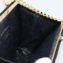 Salvatore Ferragamo Vala Chain Shoulder Bag Leather Navy Gold Auth 197700-18
