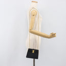 Salvatore Ferragamo Vala Chain Shoulder Bag Leather Navy Gold Auth 197700-20