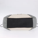 CHANEL Sports Line Boston Bag Canvas White Silver CC Auth 197702V-5