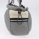 CHANEL Sports Line Boston Bag Canvas White Silver CC Auth 197702V-3
