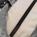 CHANEL Sports Line Boston Bag Canvas White Silver CC Auth 197702V-8