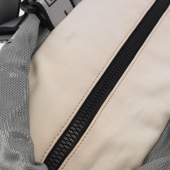 CHANEL Sports Line Boston Bag Canvas White Silver CC Auth 197702V