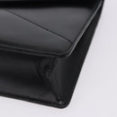 LOEWE Clutch Bag Leather Black Silver Auth 197703-14