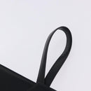 LOEWE Clutch Bag Leather Black Silver Auth 197703-7
