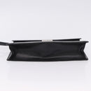 LOEWE Clutch Bag Leather Black Silver Auth 197703-5