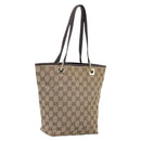 GUCCI GG Canvas Tote Bag Beige Gold 002 1099 Auth 197704-1