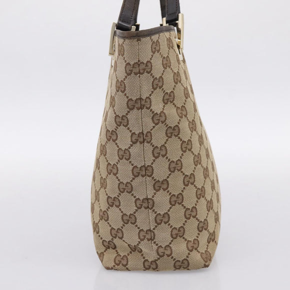 GUCCI GG Canvas Tote Bag Beige Gold 002 1099 Auth 197704