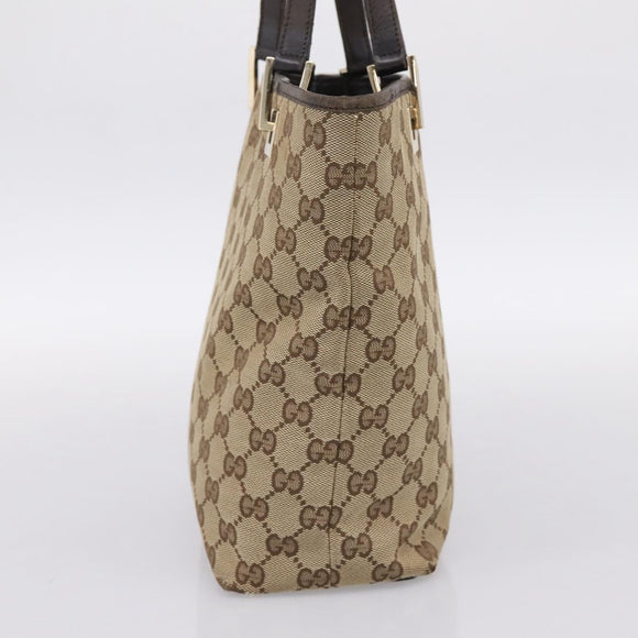 GUCCI GG Canvas Tote Bag Beige Gold 002 1099 Auth 197704