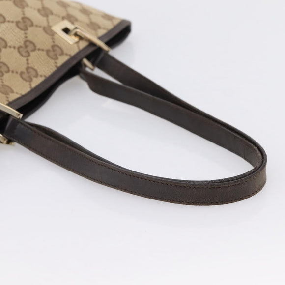 GUCCI GG Canvas Tote Bag Beige Gold 002 1099 Auth 197704