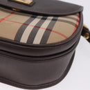 Burberrys Nova Check Shoulder Bag Canvas Beige Gold Auth 197705-12