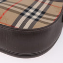 Burberrys Nova Check Shoulder Bag Canvas Beige Gold Auth 197705-14