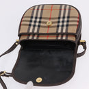 Burberrys Nova Check Shoulder Bag Canvas Beige Gold Auth 197705-16