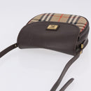 Burberrys Nova Check Shoulder Bag Canvas Beige Gold Auth 197705-6