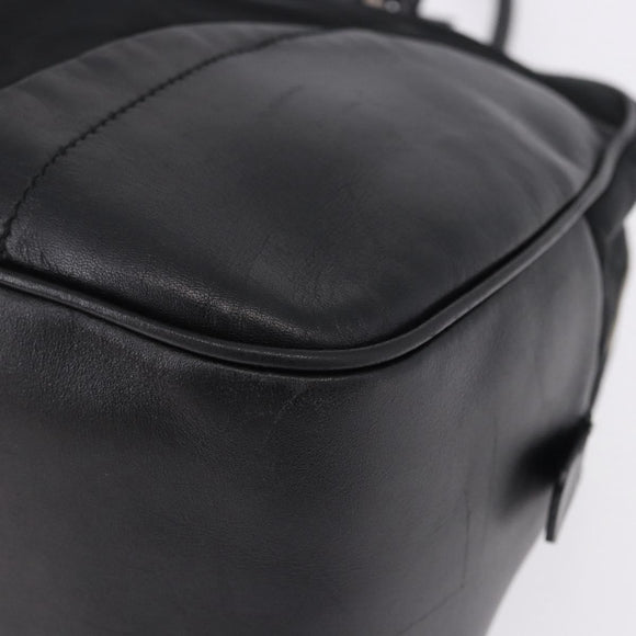 PRADA Tote Bag Nylon Black Silver Auth 197707V