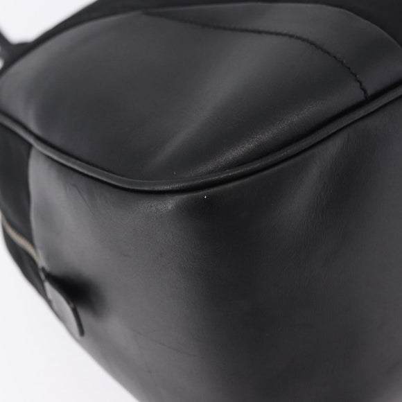 PRADA Tote Bag Nylon Black Silver Auth 197707V