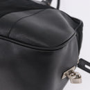 PRADA Tote Bag Nylon Black Silver Auth 197707V-17