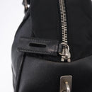 PRADA Tote Bag Nylon Black Silver Auth 197707V-19