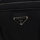 PRADA Tote Bag Nylon Black Silver Auth 197707V-20