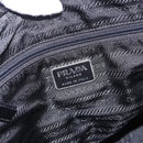 PRADA Tote Bag Nylon Black Silver Auth 197707V-21