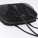PRADA Tote Bag Nylon Black Silver Auth 197707V-7