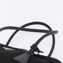 PRADA Tote Bag Nylon Black Silver Auth 197707V-14