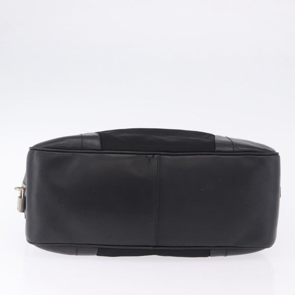 PRADA Tote Bag Nylon Black Silver Auth 197707V