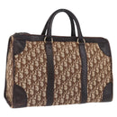 Christian Dior Trotter Canvas Boston Bag Beige Gold Auth 197709-1