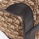 Christian Dior Trotter Canvas Boston Bag Beige Gold Auth 197709-10