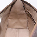 Christian Dior Trotter Canvas Boston Bag Beige Gold Auth 197709-18
